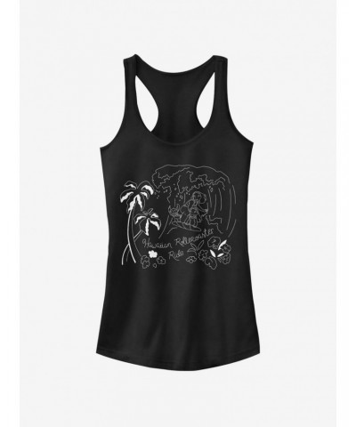 Disney Lilo & Stitch Stitch Surf Line Art Girls Tank $11.95 Tanks