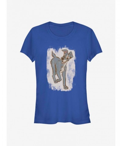 Disney Lady And The Tramp Sketch Classic Girls T-Shirt $12.20 T-Shirts