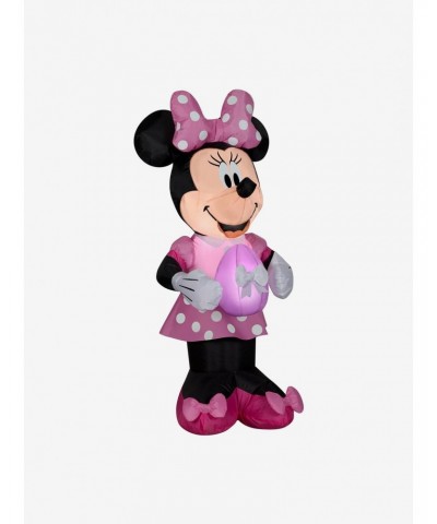 Disney Minnie Mouse Easter Minnie Mouse In Pink Polka Dot Dress With Egg Airblown $15.16 Merchandises