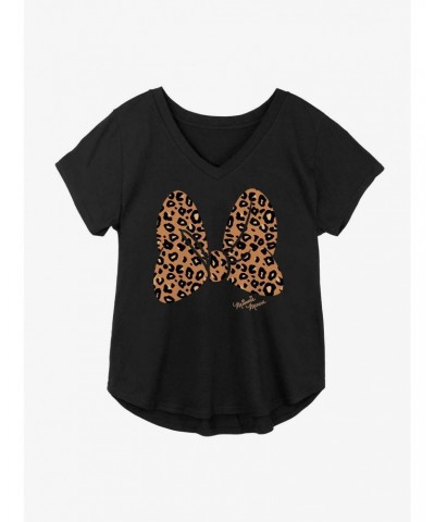 Disney Minnie Mouse Animal Print Bow Girls Plus Size T-Shirt $8.67 T-Shirts