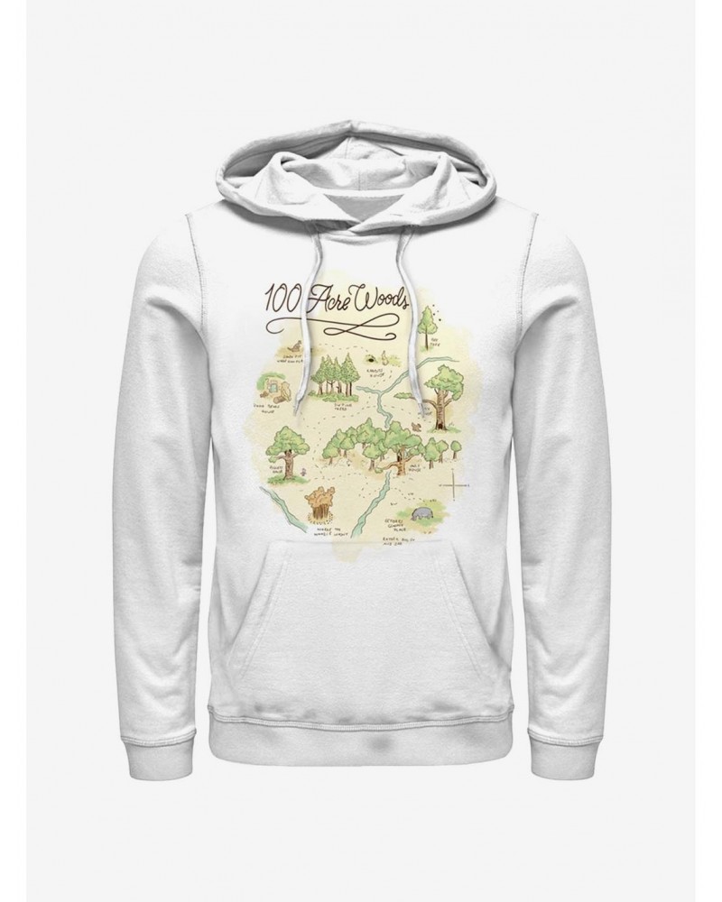 Disney Winnie The Pooh 100 Acre Map Hoodie $17.06 Hoodies