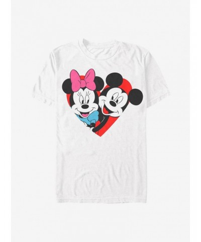 Disney Mickey Mouse Mickey Minnie Heart T-Shirt $9.32 T-Shirts