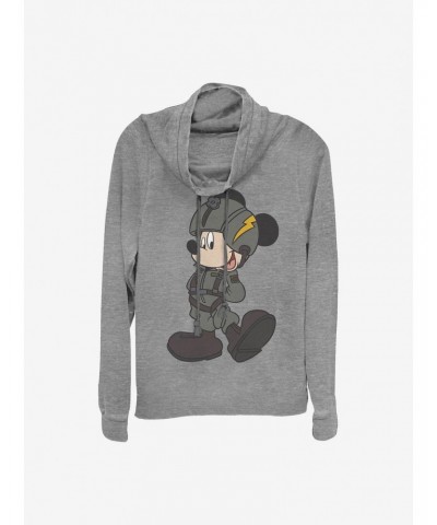 Disney Mickey Mouse Mickey Jet Pilot Cowlneck Long-Sleeve Girls Top $20.65 Tops