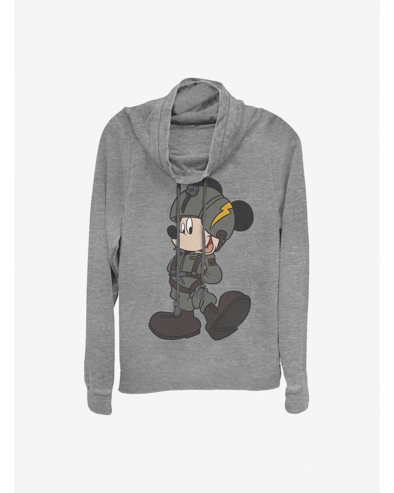 Disney Mickey Mouse Mickey Jet Pilot Cowlneck Long-Sleeve Girls Top $20.65 Tops