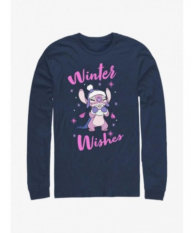 Disney Lilo & Stitch Angel Winter Wishes Long-Sleeve T-Shirt $12.17 T-Shirts