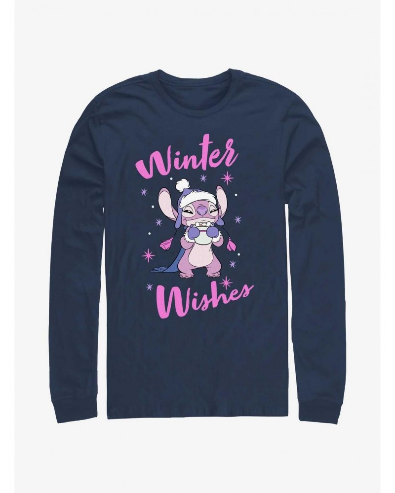 Disney Lilo & Stitch Angel Winter Wishes Long-Sleeve T-Shirt $12.17 T-Shirts