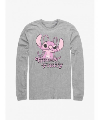 Disney Lilo & Stitch Fluffy Angel Long Sleeve T-Shirt $13.49 T-Shirts