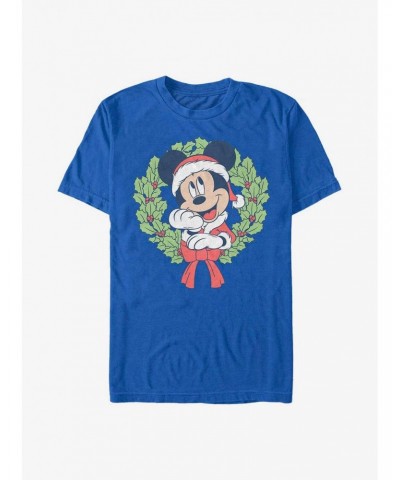 Disney Mickey Mouse Mickey Christmas Wreath T-Shirt $7.17 T-Shirts