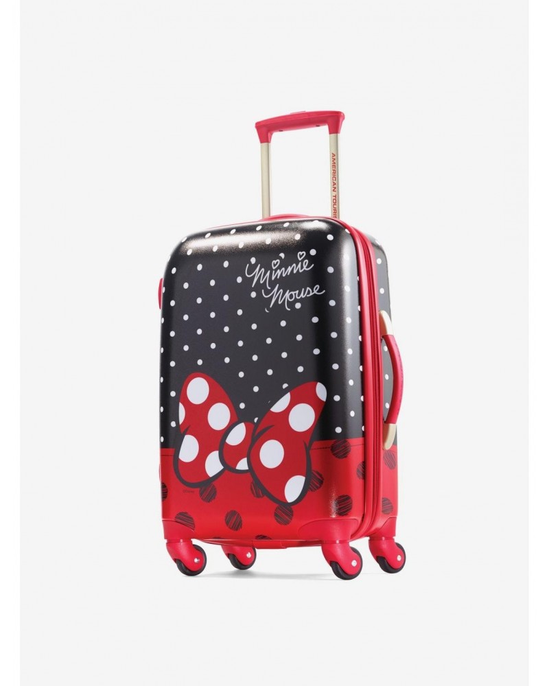 Disney Minnie Mouse Red Bow Carry On Spinner Hardside Luggage $55.46 Luggage