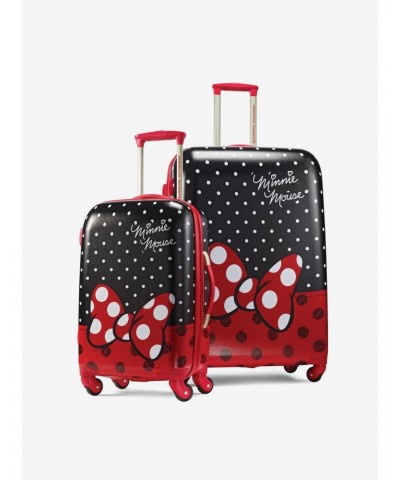 Disney Minnie Mouse Red Bow Carry On Spinner Hardside Luggage $55.46 Luggage