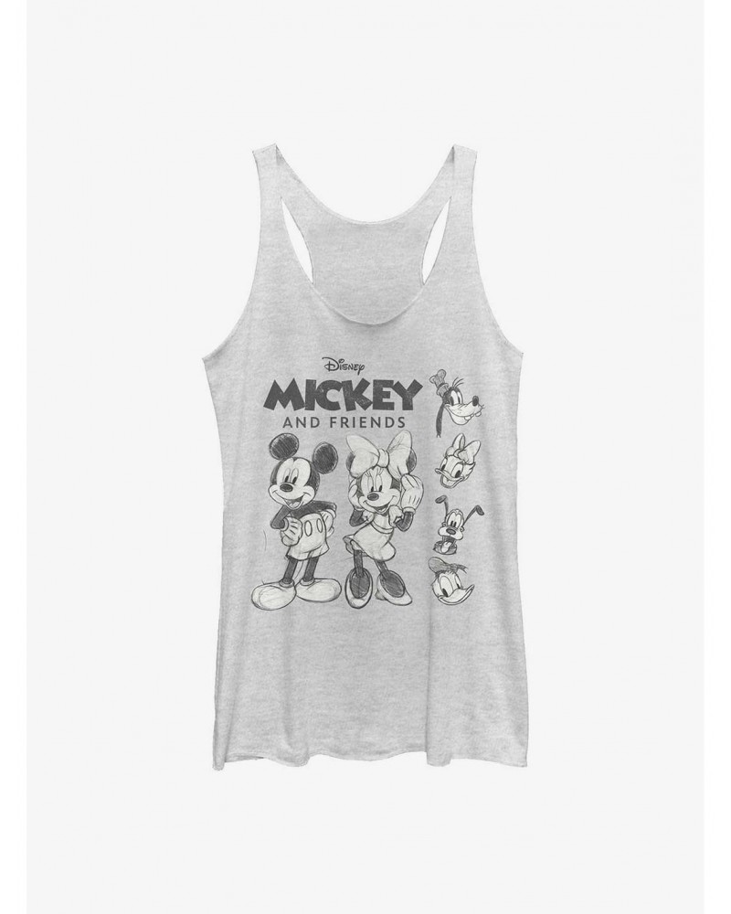 Disney Mickey Mouse Mickey Friends Sketch Girls Tank $10.36 Tanks