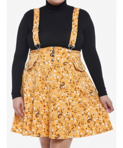 Disney Chip 'N' Dale Fall Floral Suspender Skirt Plus Size $6.79 Skirts