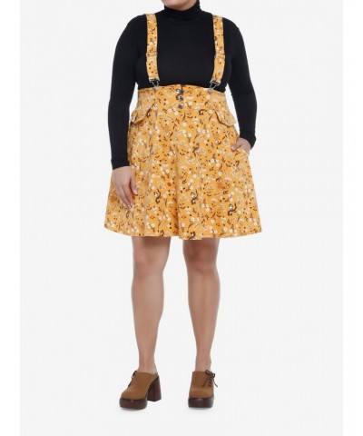 Disney Chip 'N' Dale Fall Floral Suspender Skirt Plus Size $6.79 Skirts