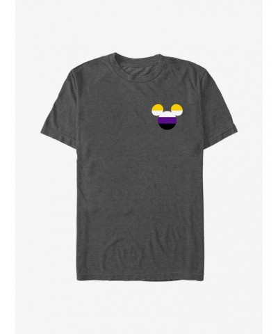 Disney Mickey Mouse Non-Binary Badge Pride T-Shirt $11.47 T-Shirts