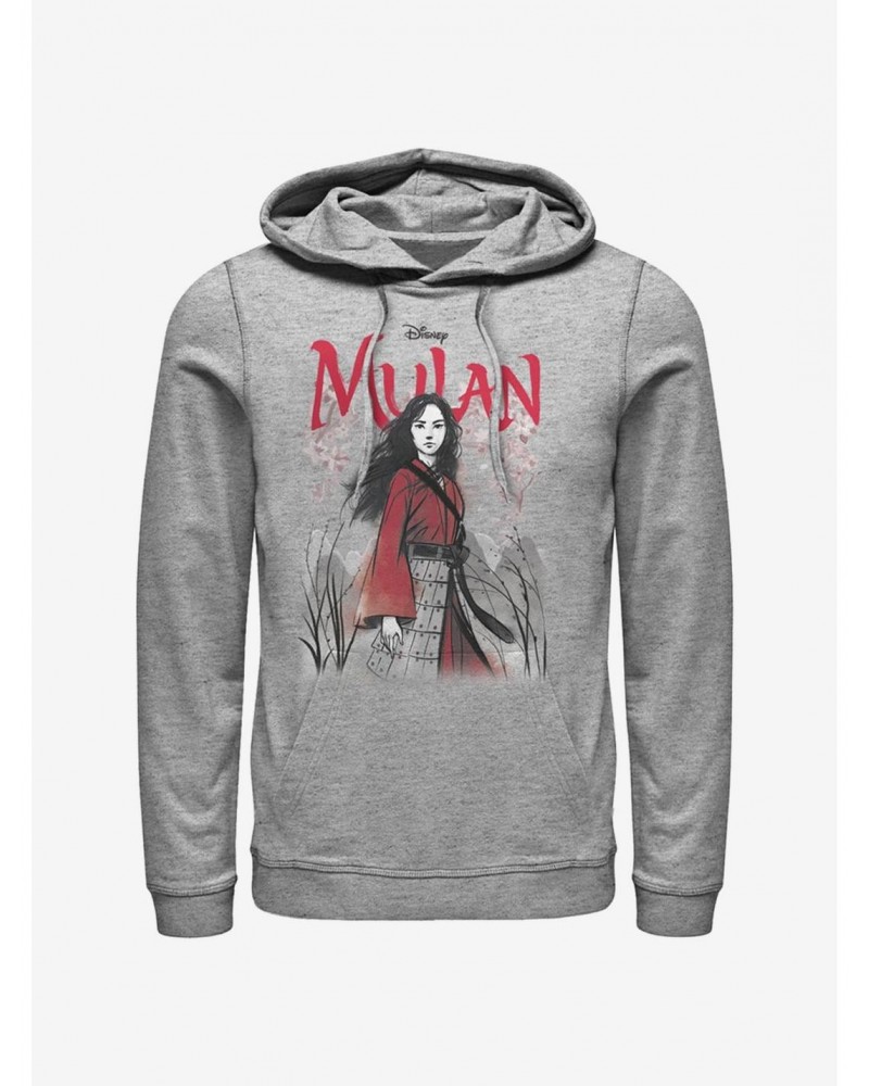 Disney Mulan Watercolor Mulan Title Hoodie $22.45 Hoodies