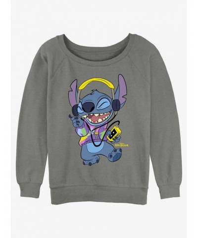 Disney Lilo & Stitch Rockin' Stitch Girls Slouchy Sweatshirt $11.07 Sweatshirts