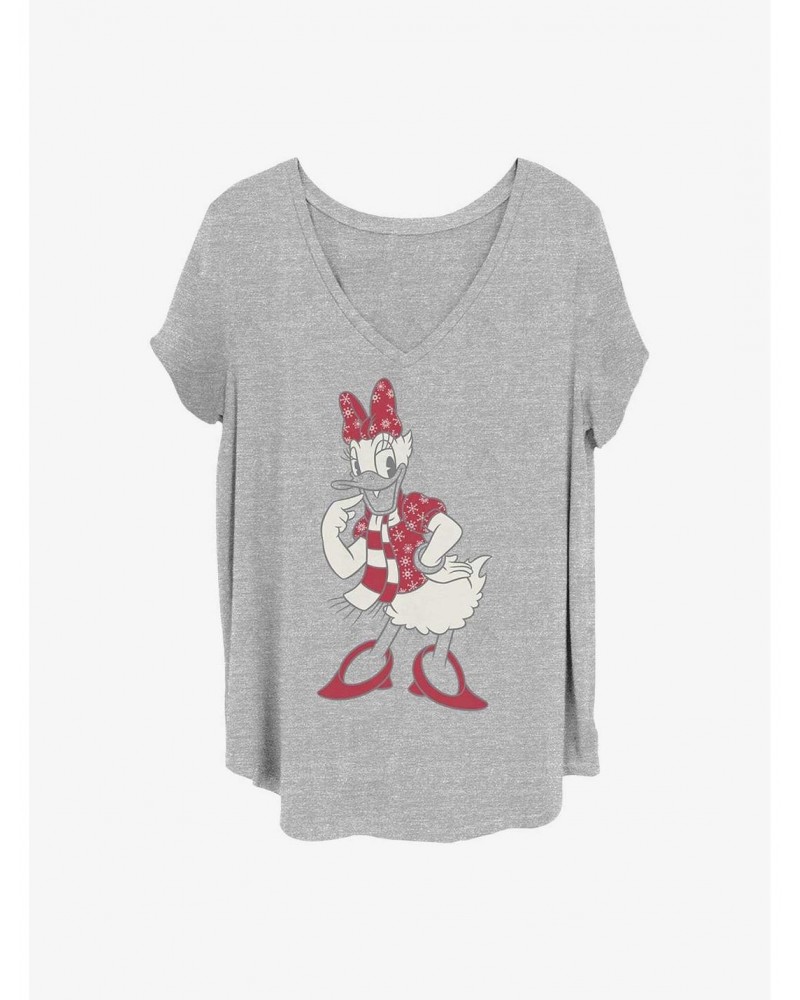 Disney Daisy Duck Snowflaked Daisy Girls T-Shirt Plus Size $13.58 T-Shirts