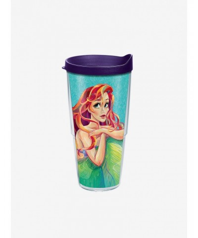 Disney The Little Mermaid Ariel Crosshatch 24oz Classic Tumbler With Lid $10.31 Tumblers