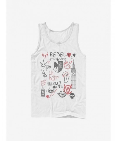 Disney Cruella Rebel Queen Doodles Tank $10.21 Tanks