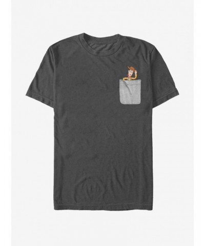 Disney Pixar Toy Story Woody Faux Pocket T-Shirt $8.13 T-Shirts