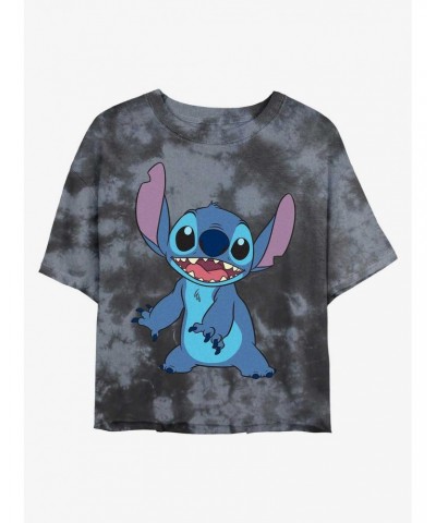 Disney Lilo & Stitch Pose Tie-Dye Girls Crop T-Shirt $8.96 T-Shirts