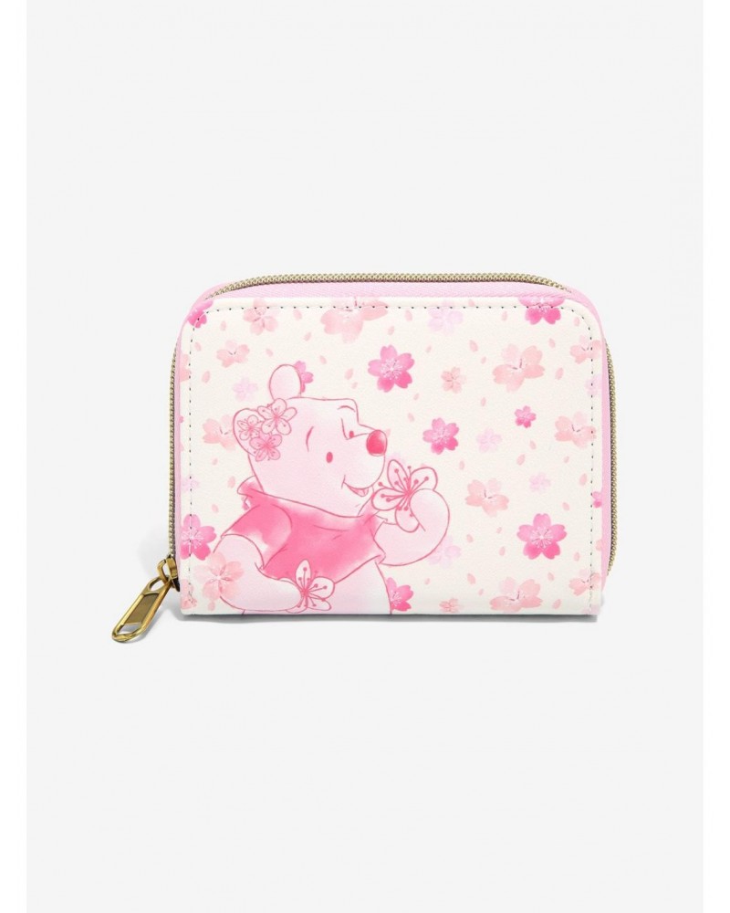 Loungefly Disney Winnie The Pooh Cherry Blossom Mini Zipper Wallet $11.45 Wallets