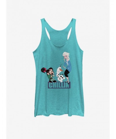 Disney Wreck-It Ralph Keep It Chill Vanellope and Elsa Girls Tank $12.43 Tanks