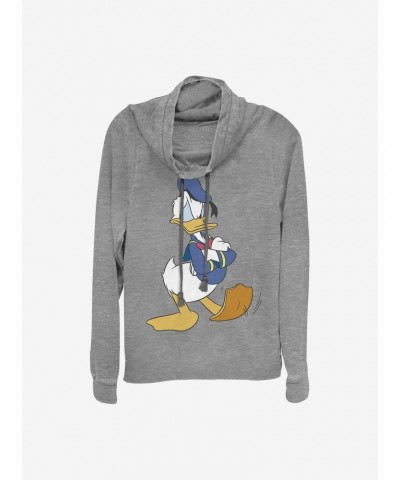 Disney Donald Duck Traditional Donald Cowlneck Long-Sleeve Girls Top $13.47 Tops