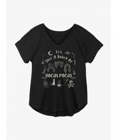 Disney Hocus Pocus Just A Bunch Of Hocus Pocus Girls Plus Size T-Shirt $10.69 T-Shirts