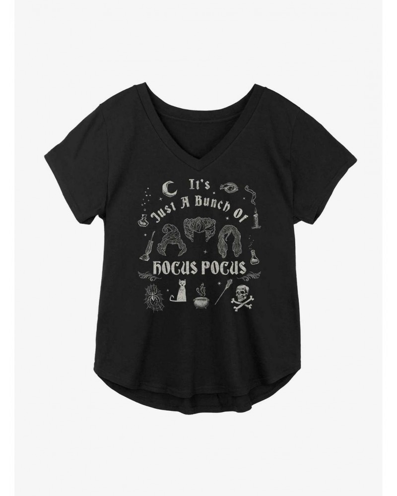 Disney Hocus Pocus Just A Bunch Of Hocus Pocus Girls Plus Size T-Shirt $10.69 T-Shirts