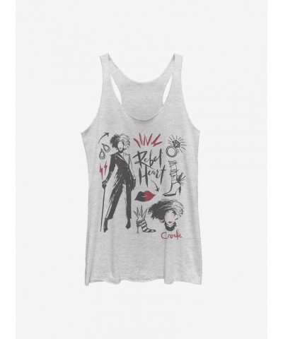 Disney Cruella Fashion Sketches Girls Tank $12.95 Tanks