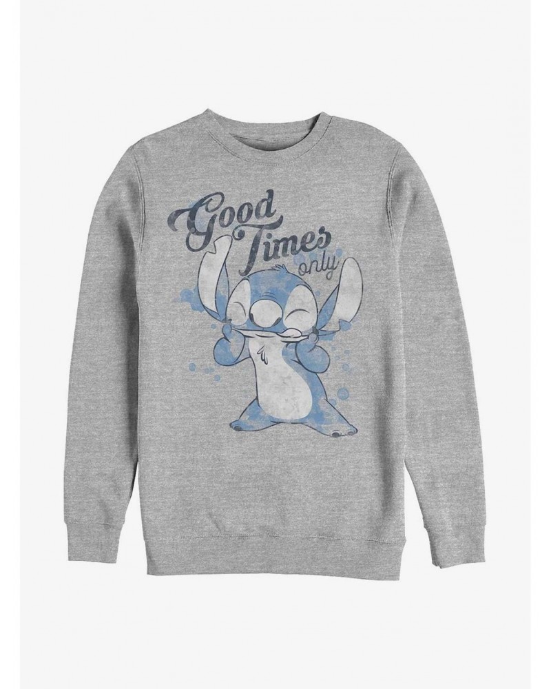 Disney Lilo & Stitch Good Times Only Crew Sweatshirt $17.34 Sweatshirts