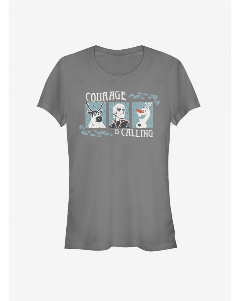 Frozen 2 Courage Woodcut Girls T-Shirt $9.21 T-Shirts