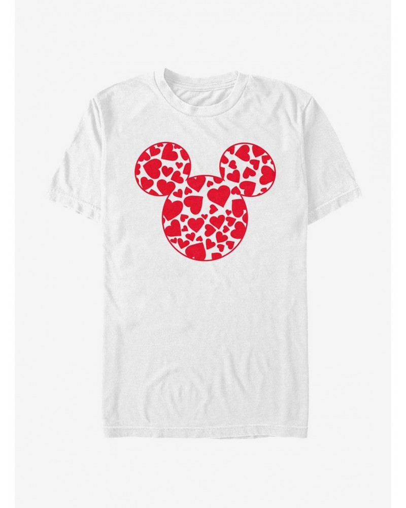 Disney Mickey Mouse Mickey Hearts Fill T-Shirt $8.37 T-Shirts