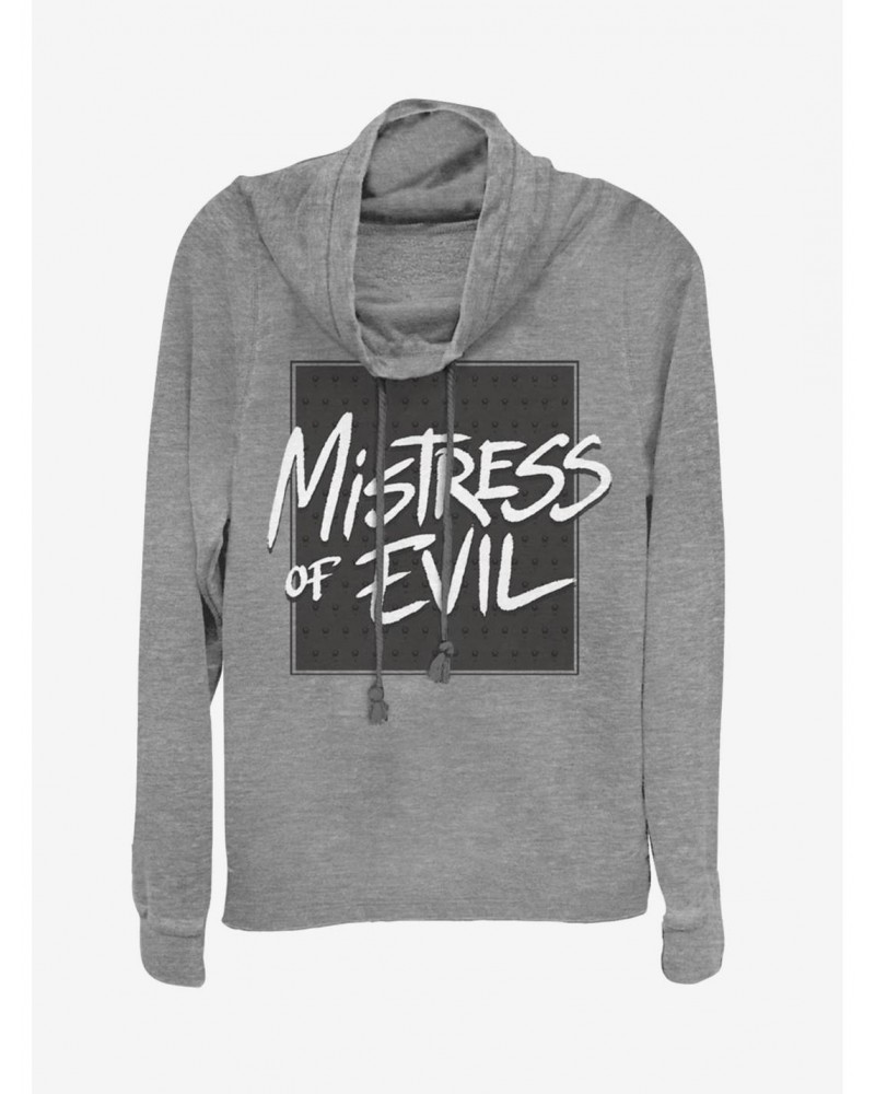 Disney Maleficent: Mistress Of Evil Bold Text Cowl Neck Long-Sleeve Girls Top $15.27 Tops