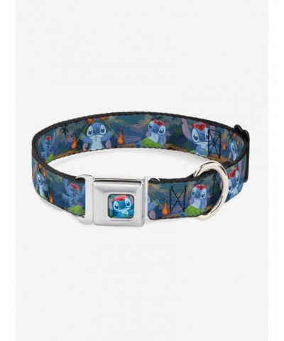 Disney Lilo & Stitch Hula Dance Seatbelt Buckle Dog Collar $9.71 Pet Collars