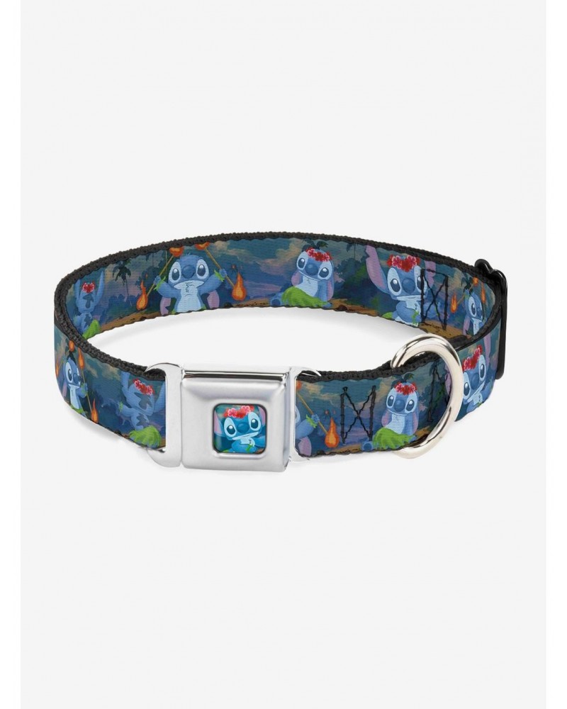 Disney Lilo & Stitch Hula Dance Seatbelt Buckle Dog Collar $9.71 Pet Collars