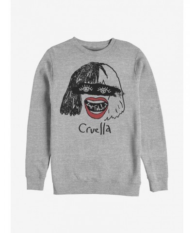 Disney Cruella Look Fabulous Crew Sweatshirt $17.34 Sweatshirts