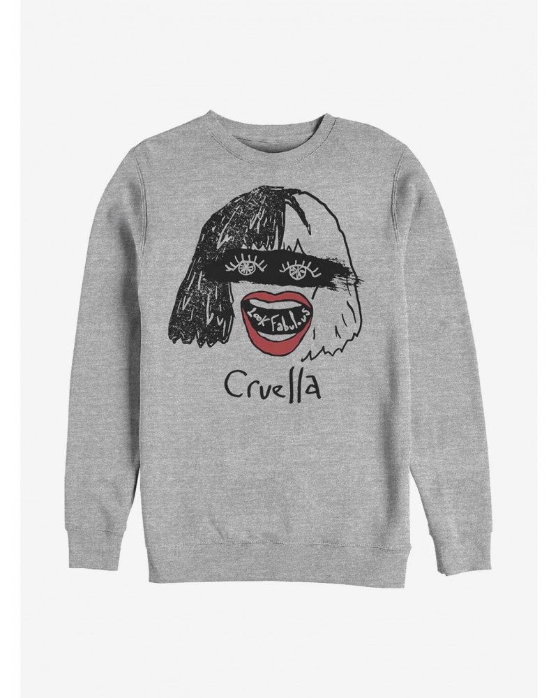 Disney Cruella Look Fabulous Crew Sweatshirt $17.34 Sweatshirts