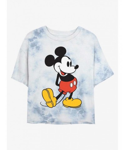 Disney Mickey Mouse Classic Mickey Tie-Dye Girls Crop T-Shirt $11.56 T-Shirts