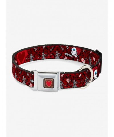 Disney Alice In Wonderland Queen Of Hearts Poses Seatbelt Buckle Dog Collar $9.21 Pet Collars