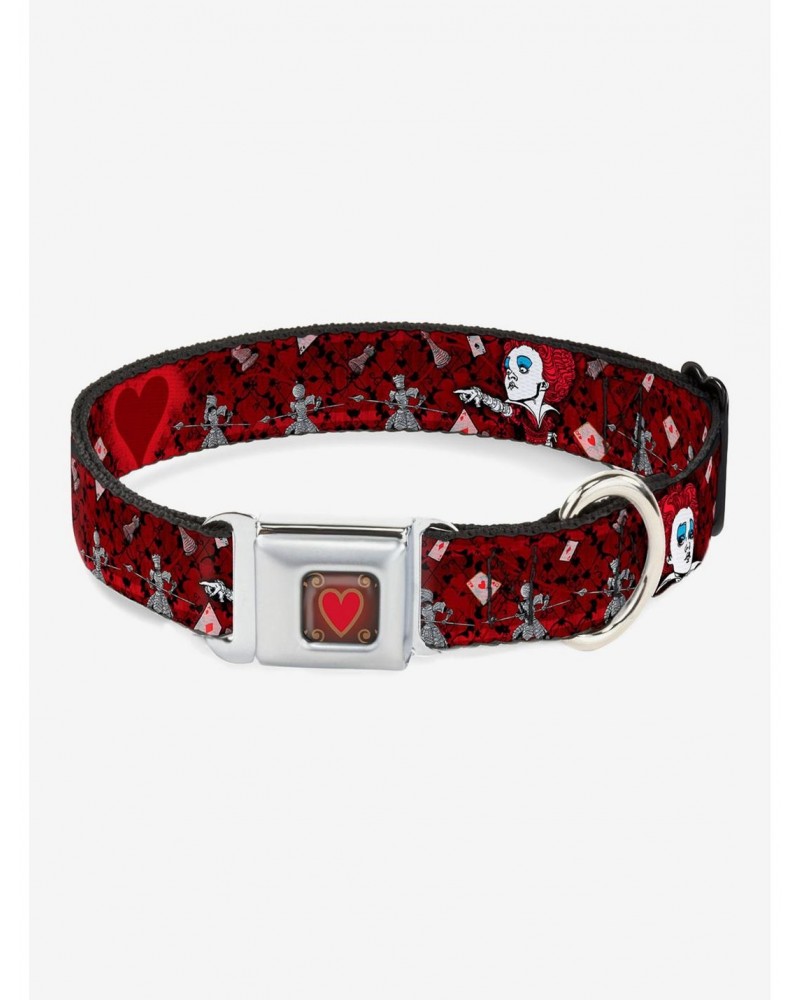 Disney Alice In Wonderland Queen Of Hearts Poses Seatbelt Buckle Dog Collar $9.21 Pet Collars