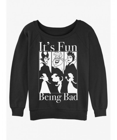 Disney Villains It's Fun Being Bad Girls Slouchy Sweatshirt $16.61 Sweatshirts