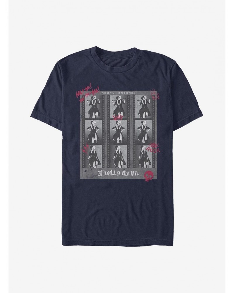 Disney Cruella Film Negatives T-Shirt $10.04 T-Shirts