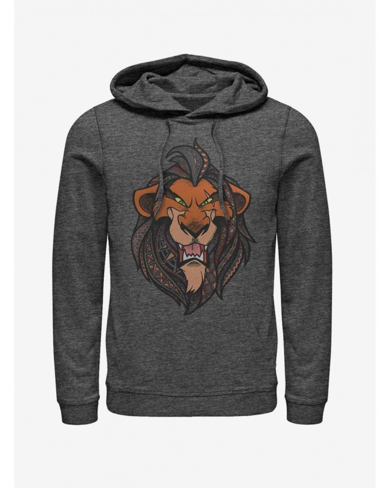 Disney The Lion King Patterned Scar Hoodie $15.72 Hoodies