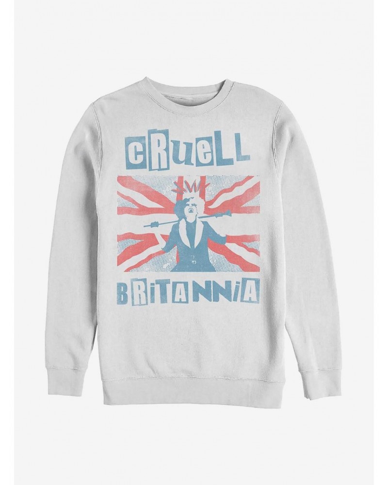 Disney Cruella Cruell Britannia Crew Sweatshirt $16.24 Sweatshirts