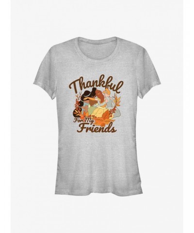 Disney Princesses Thankful For Friends Girls T-Shirt $11.95 T-Shirts