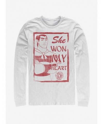 Disney Mulan Li Shang She Won My Heart Long-Sleeve T-Shirt $15.79 T-Shirts