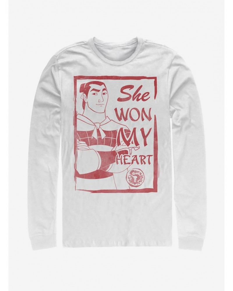 Disney Mulan Li Shang She Won My Heart Long-Sleeve T-Shirt $15.79 T-Shirts