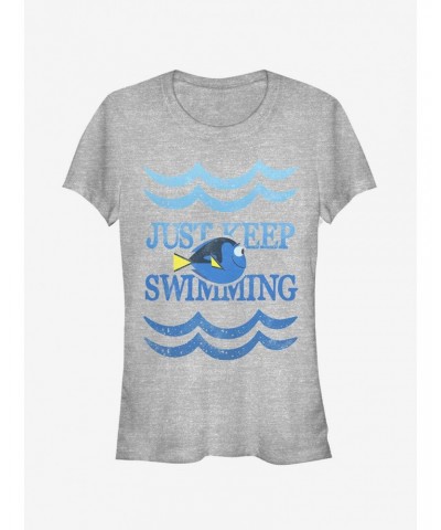 Disney Pixar Finding Dory Keep Swimming Waves Girls T-Shirt $9.21 T-Shirts